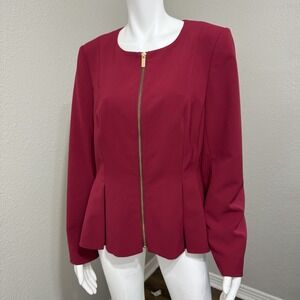 Donna Karan 16 Blazer Work Office Corporate Zip Dressy NWT Business